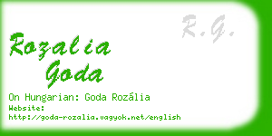 rozalia goda business card
