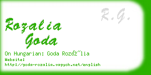 rozalia goda business card